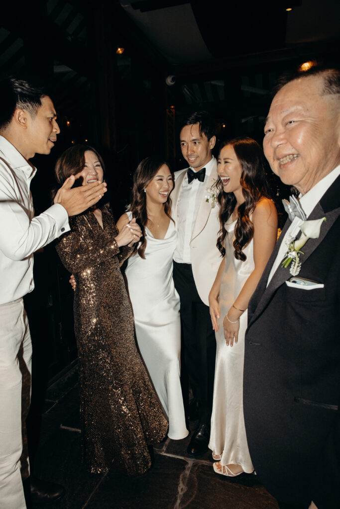 NYC wedding photographer captures evening reception at The River Café NYC