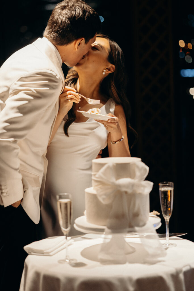 Cake cutting at The River Café NYC