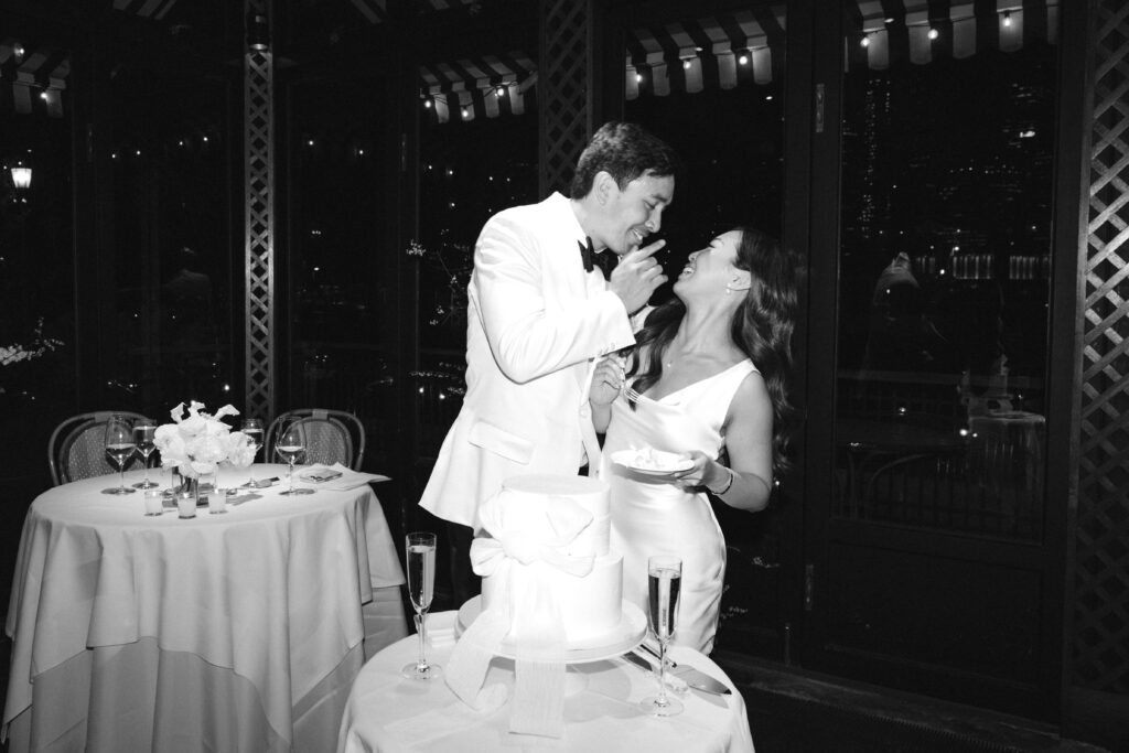 Cake cutting at The River Café NYC