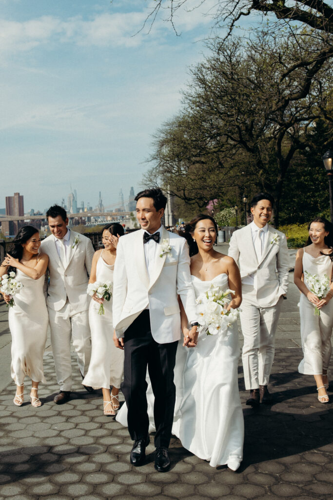 Wedding party at The River Café NYC
