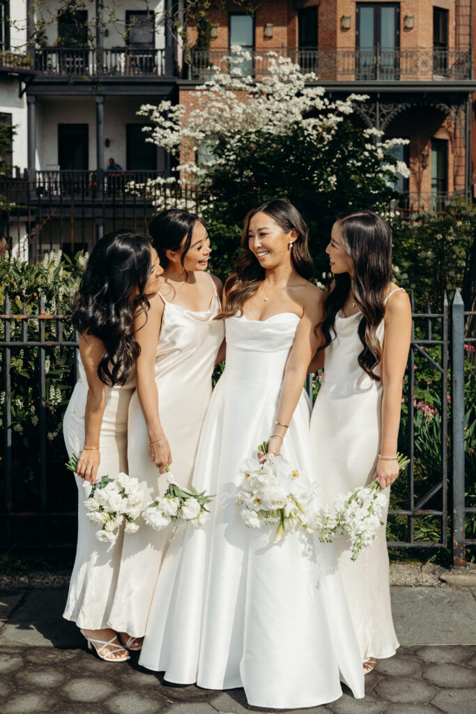 Wedding party at The River Café NYC