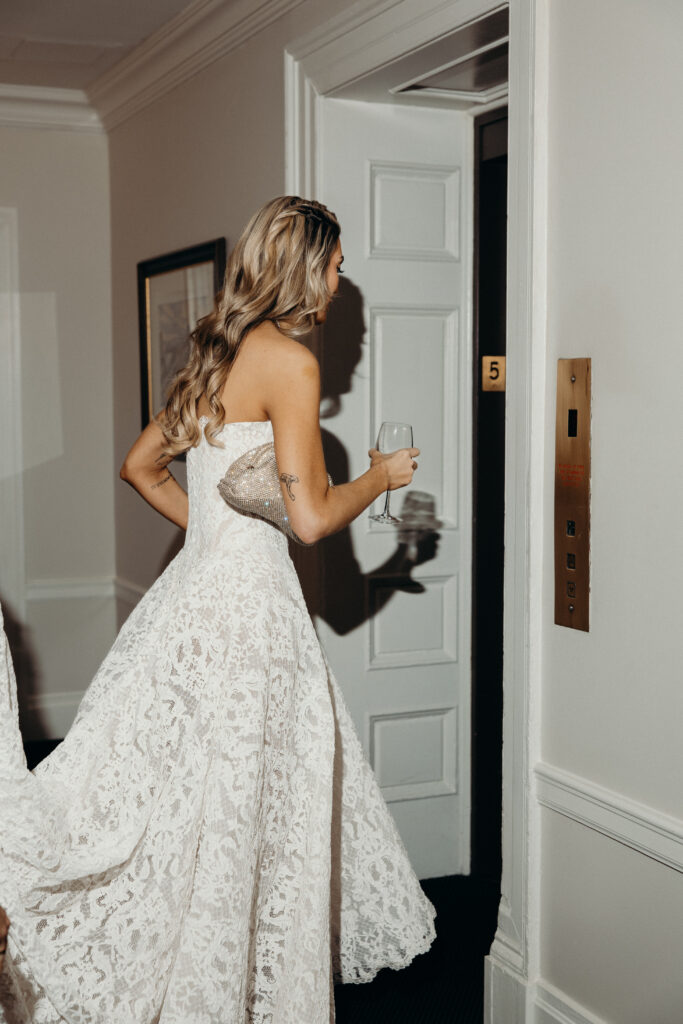 Bride getting ready at 620 Loft & Garden