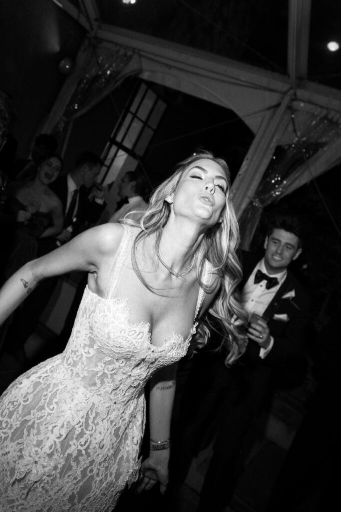 NYC wedding photographer captures evening reception at 620 Loft & Garden