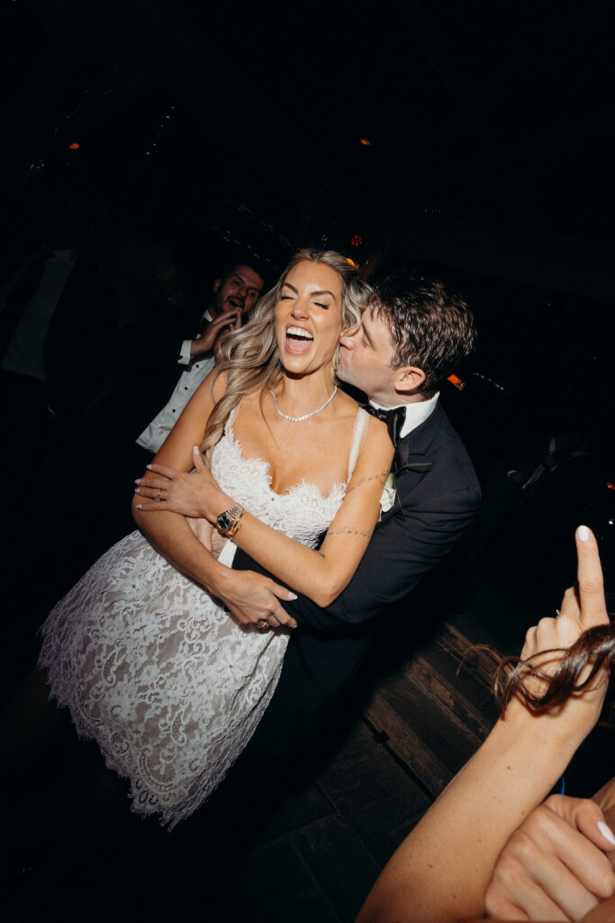 NYC wedding photographer captures evening reception at 620 Loft & Garden