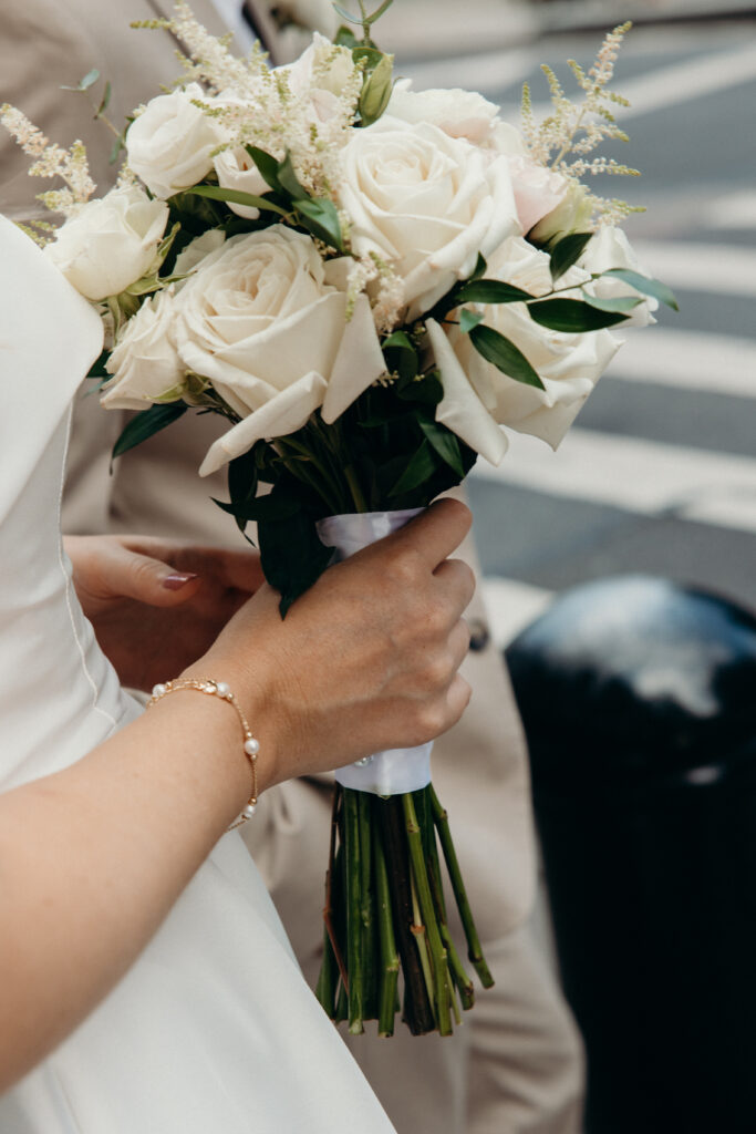 Elopement bouquet at NYC City Hall