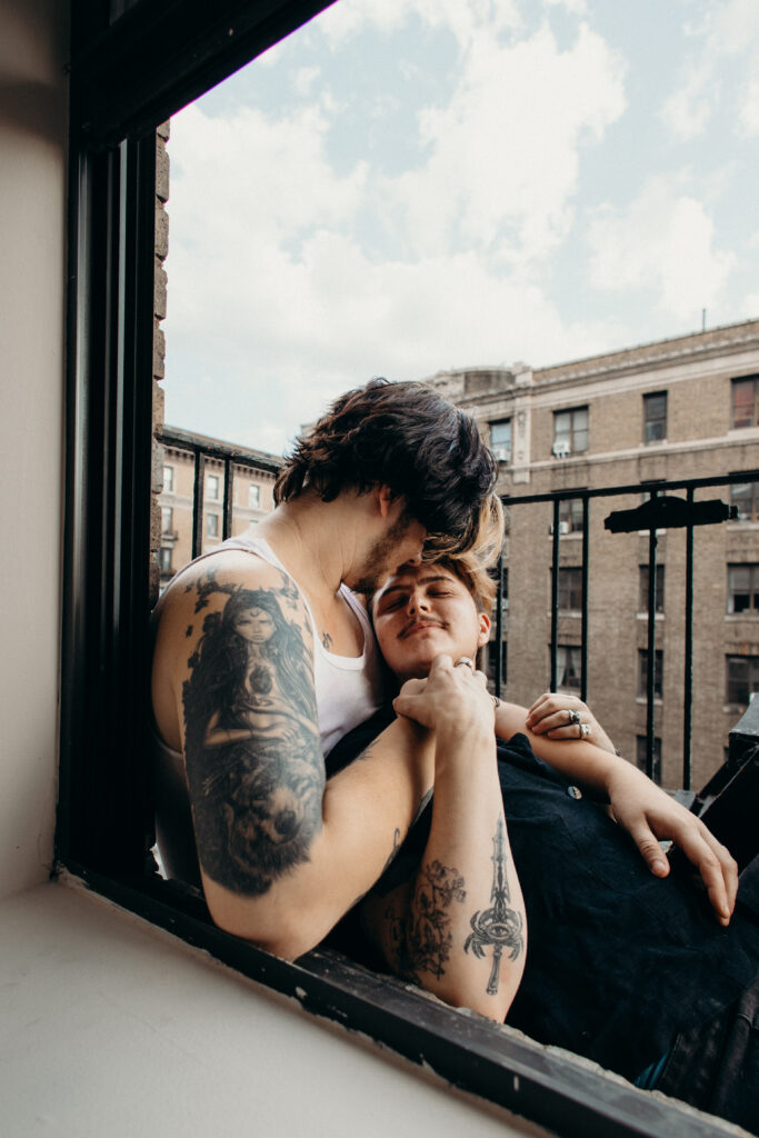 NYC Apartment Couple Photoshoot by NYC Couples Photographer