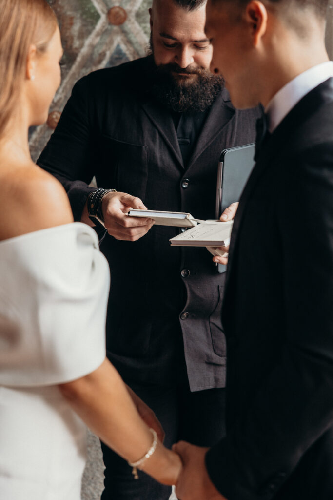 Couple photographed at central park by nyc elopement photographer