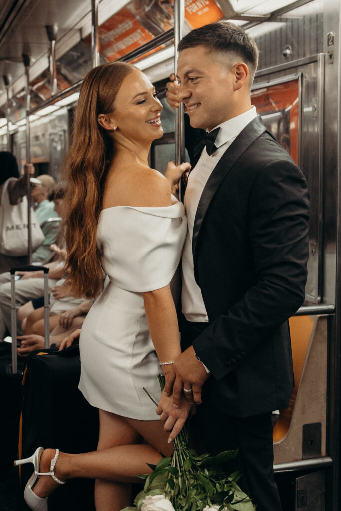 Couple photographed at central park by nyc elopement photographer