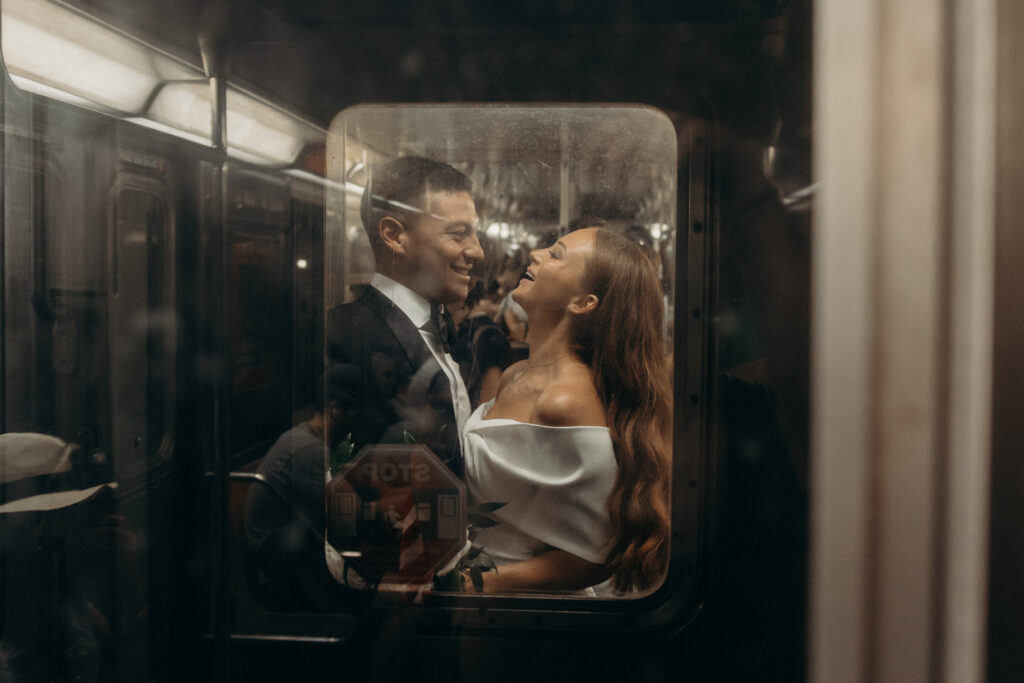 Couple photographed at central park by nyc elopement photographer