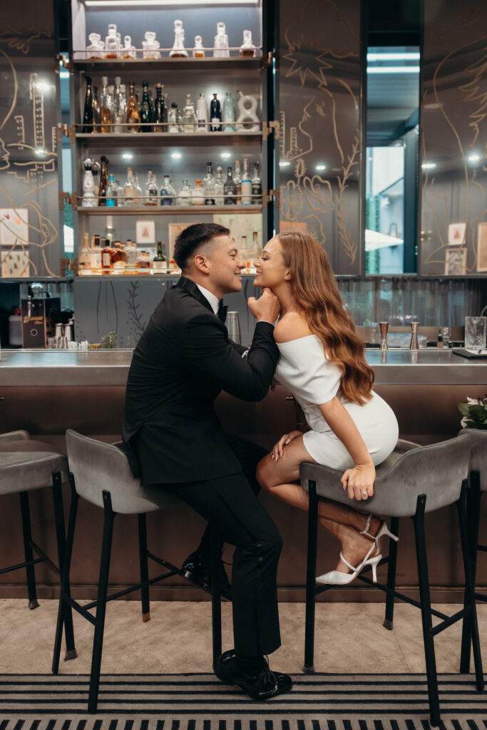 Couple photographed at central park by nyc elopement photographer