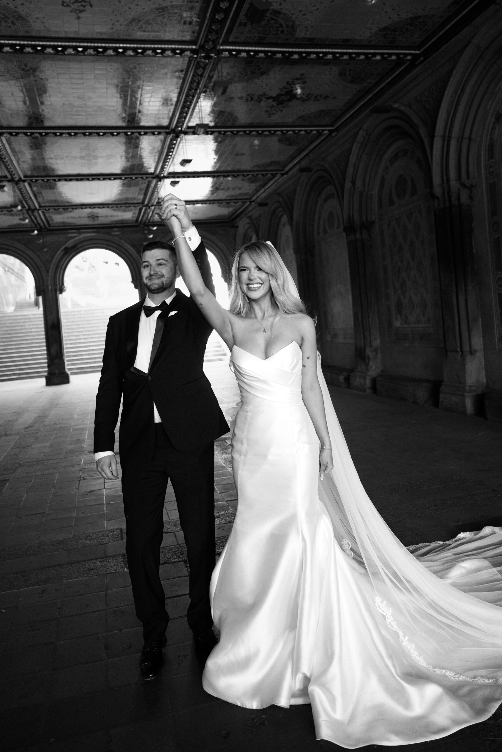 NYC elopement photographer captures the couple during their Central Park elopement.