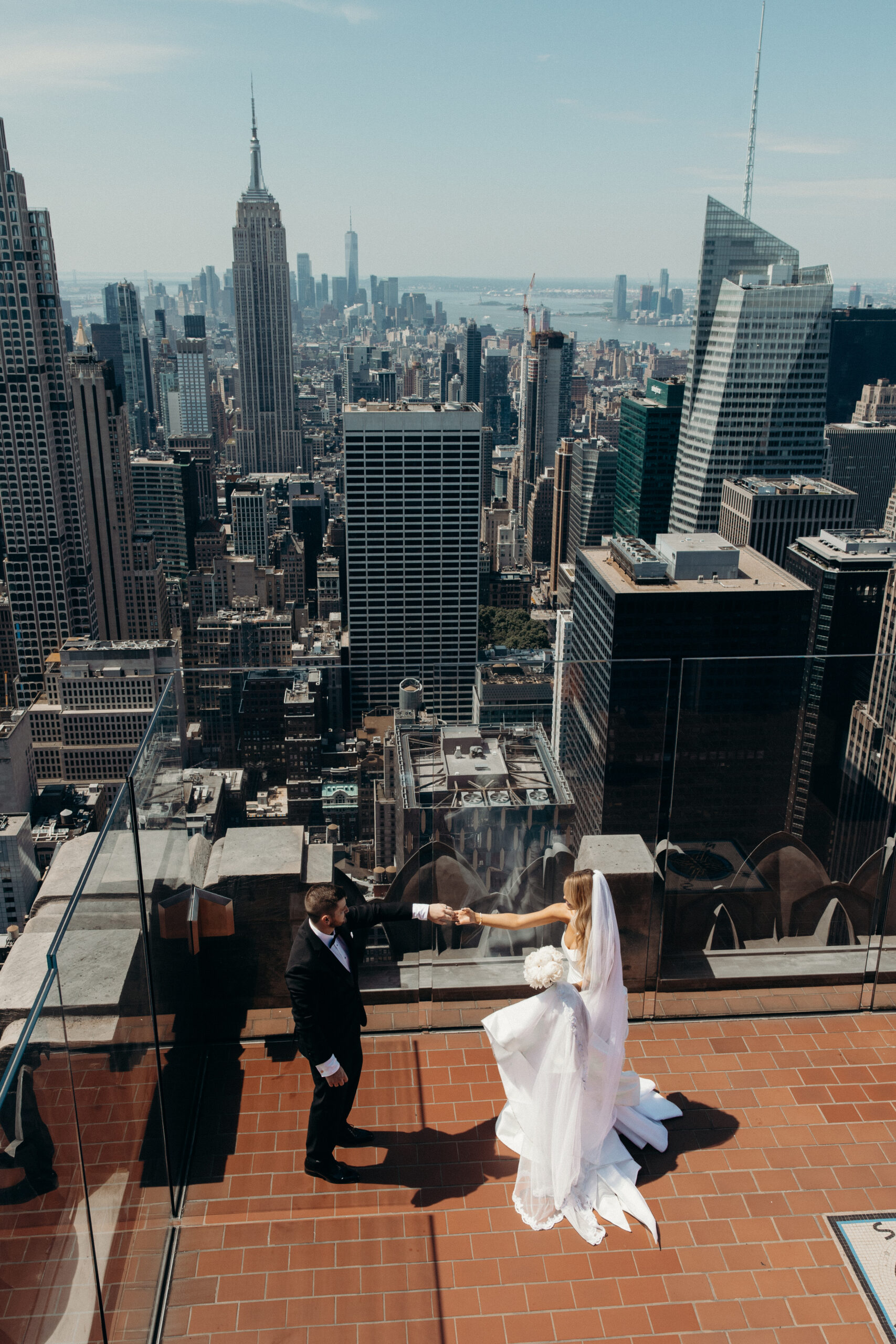 NYC elopement photographer captures the couple during their Central Park elopement.
