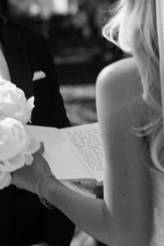 NYC bride and groom exchange vows during their Central Park elopement ceremony.