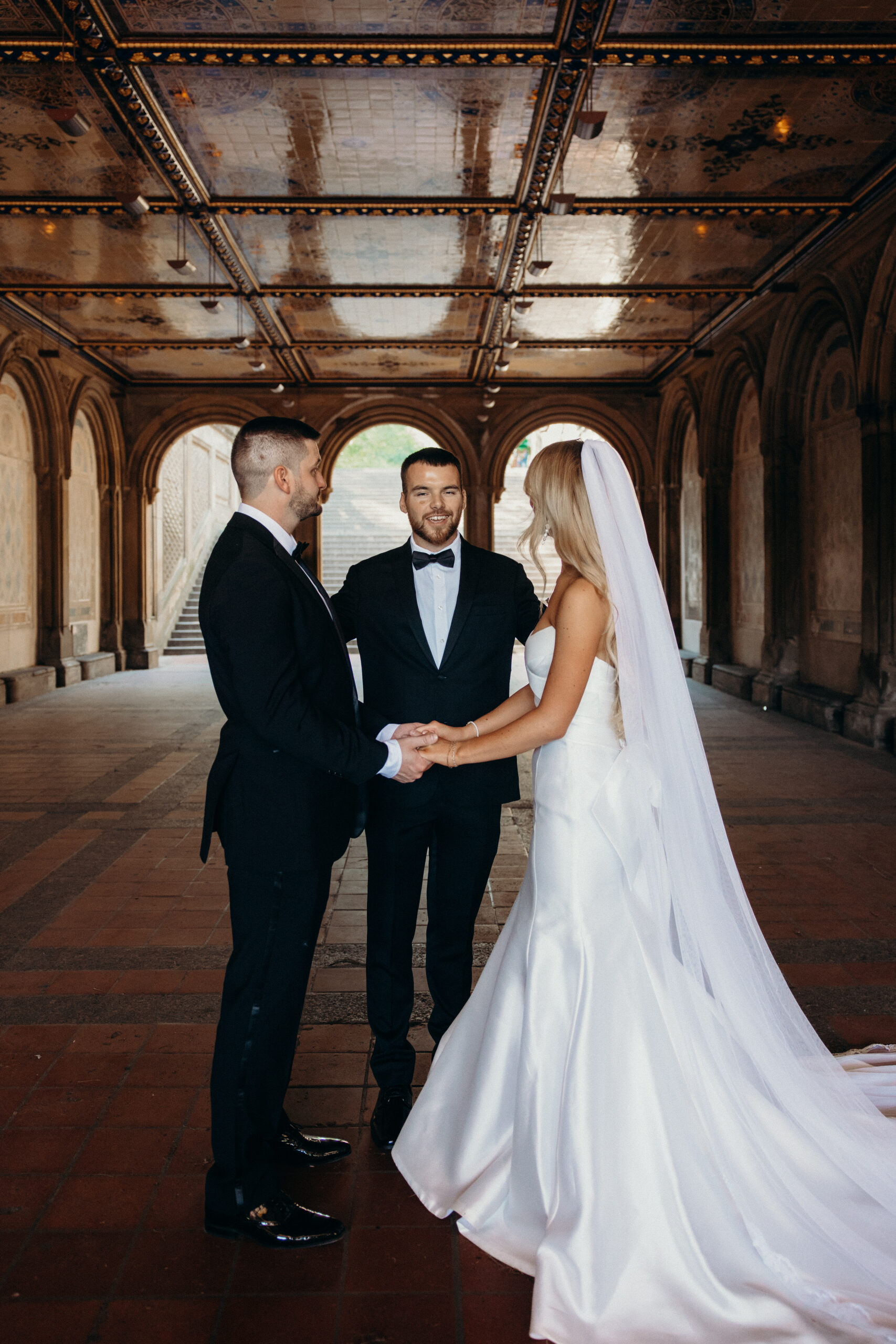 NYC elopement photographer captures Central Park elopement ceremony