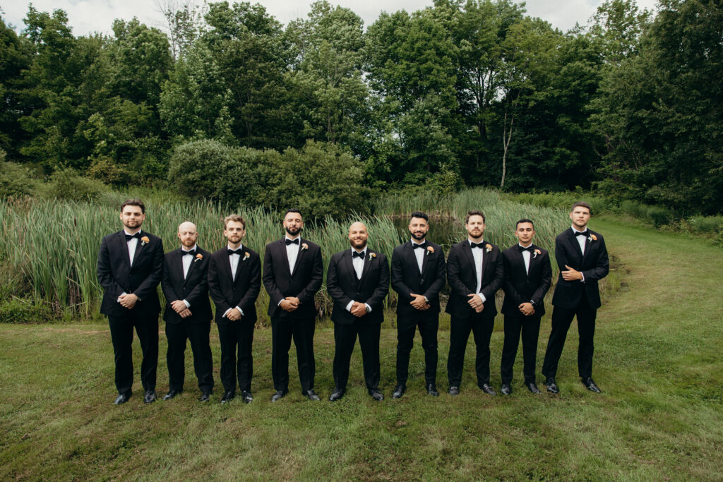 New york wedding photographer captures groomsmen at Stonewall Estate