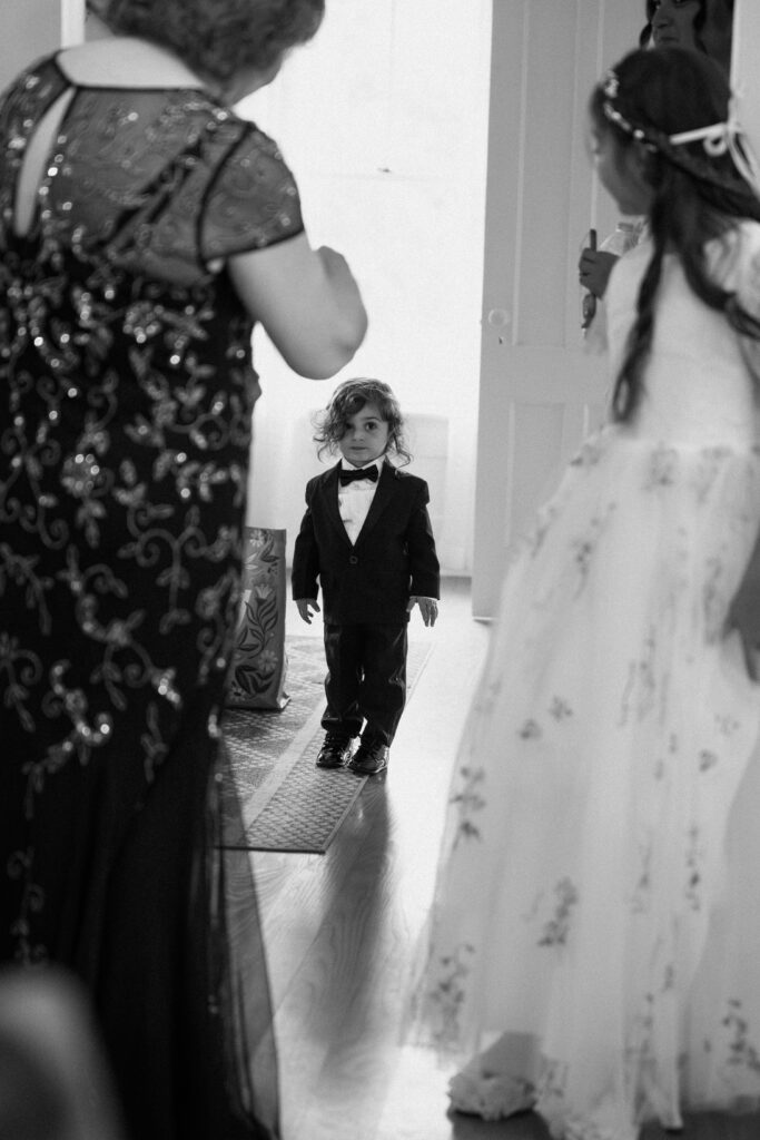 Candid moment at Stonewall Estate wedding 