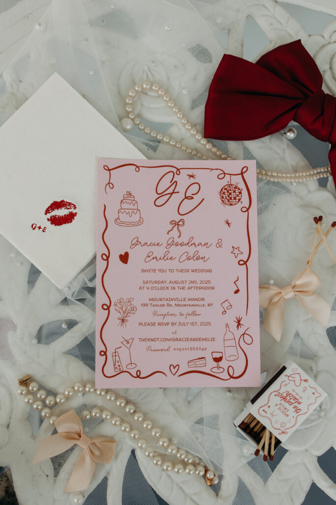 Wedding invitation at Mountainville Manor