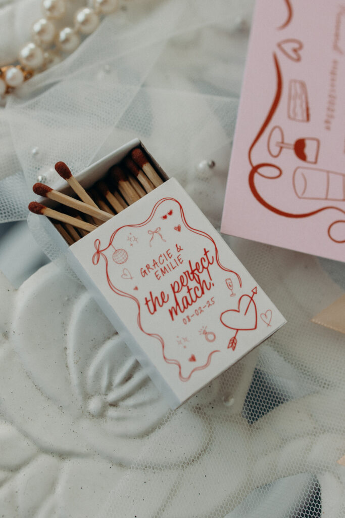 Wedding favors at Mountainville Manor