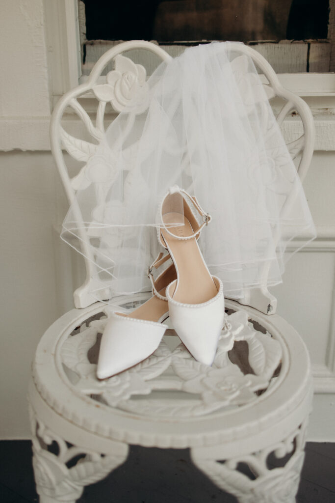 Bridal shoes at Mountainville Manor