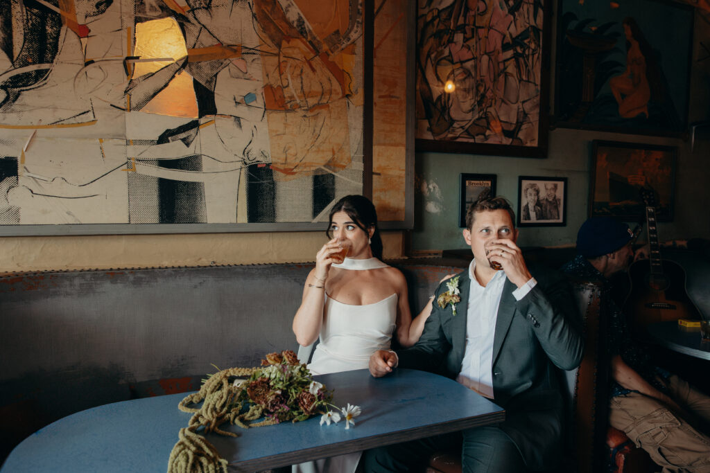 Red Hook elopement photoshoot by Brooklyn elopement photographer