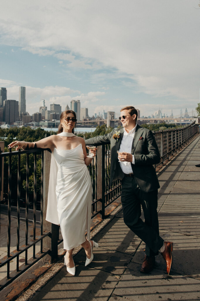 Red Hook elopement photoshoot by Brooklyn elopement photographer