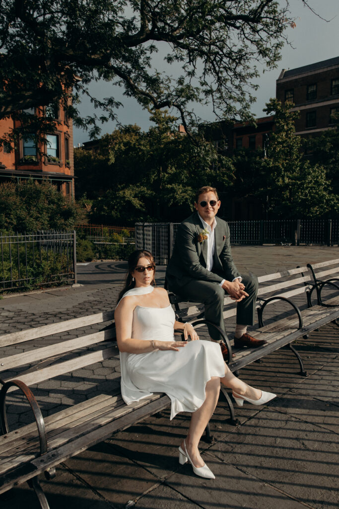 Red Hook elopement photoshoot by Brooklyn elopement photographer