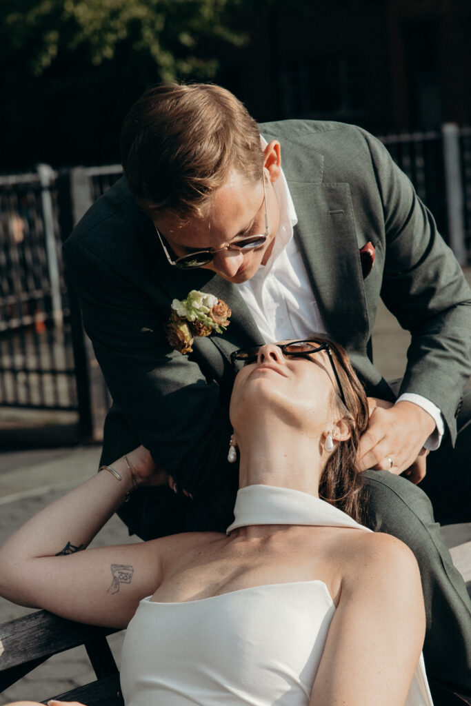 Red Hook elopement photoshoot by Brooklyn elopement photographer