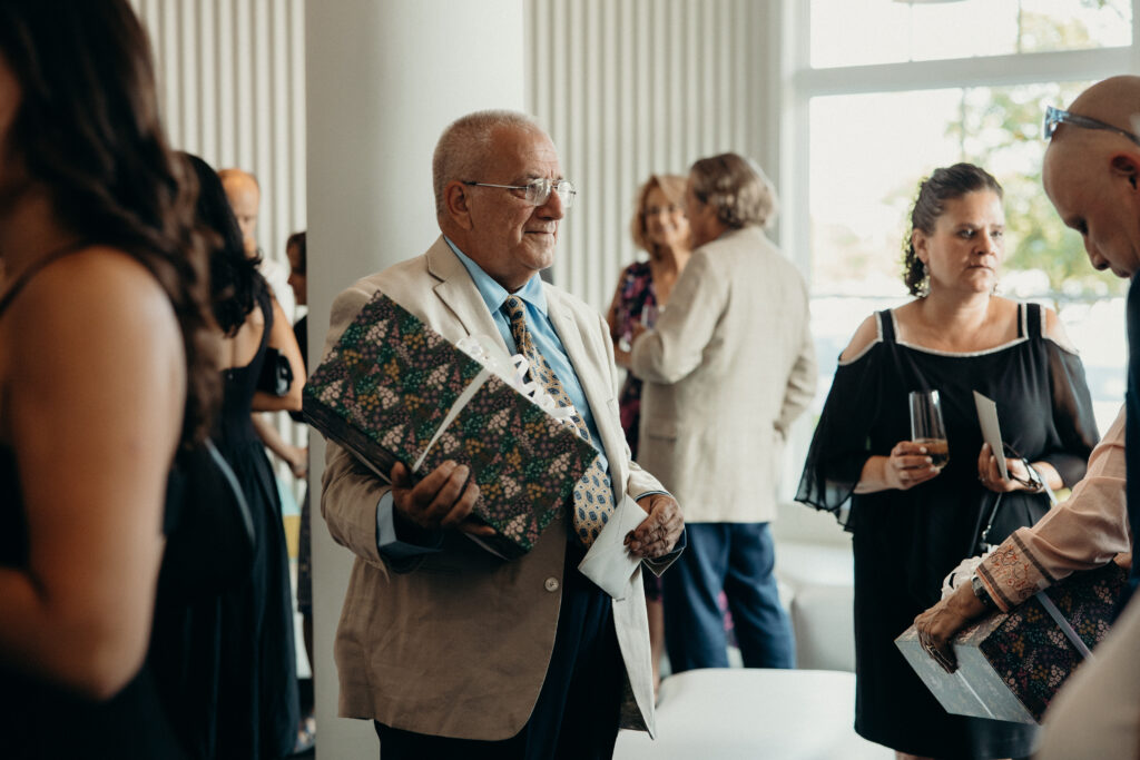 Guests gather at a Maritime Parc wedding