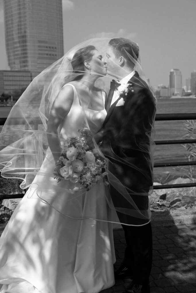 Couple first look and portraits at a Maritime Parc wedding