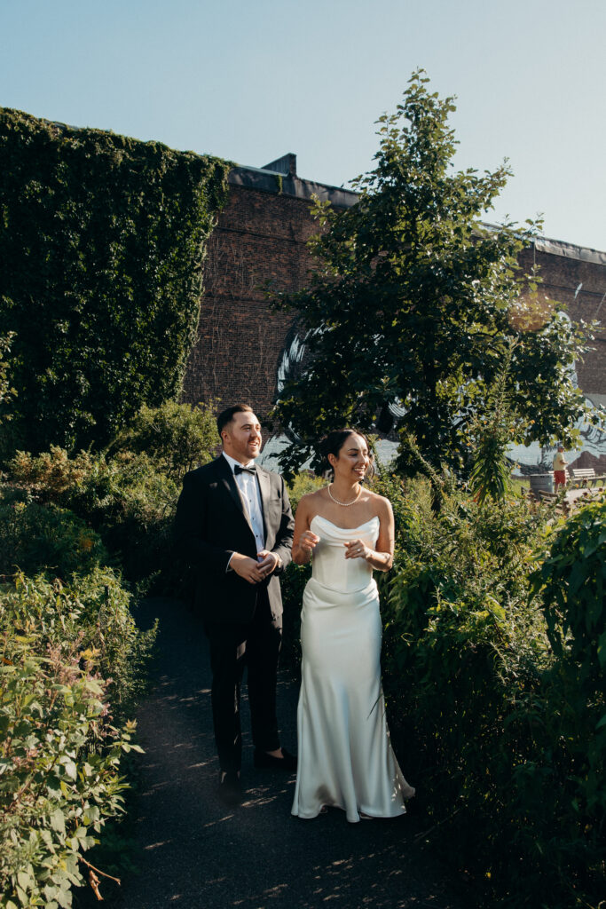 Post-ceremony couple photos at the Radio Star wedding