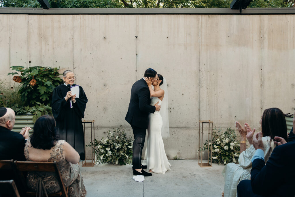 First kiss at the Radio Star wedding