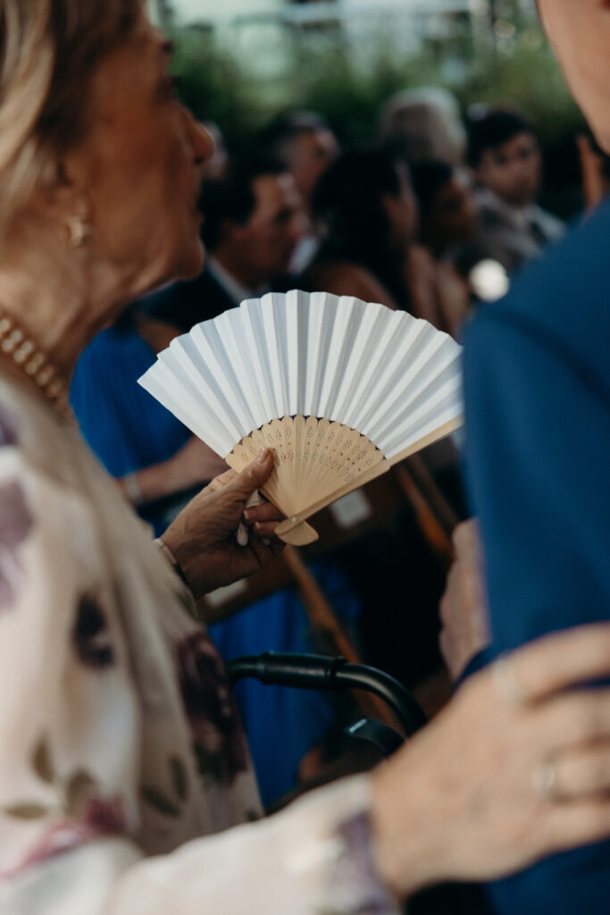 Wedding fan at the Radio Star wedding