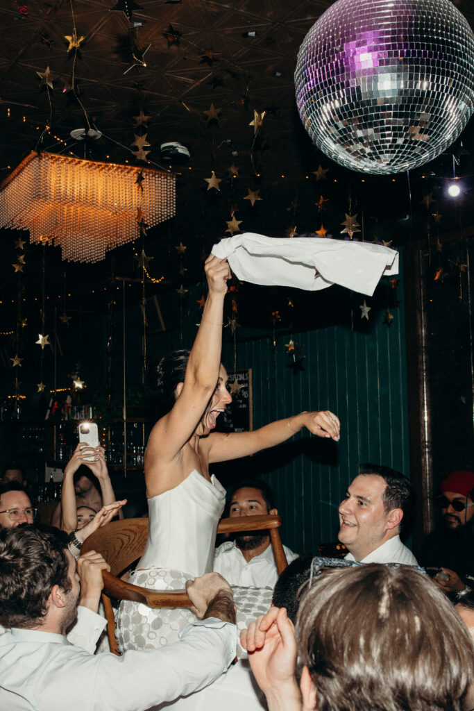 Bride dancing at the Broken Land wedding after-party