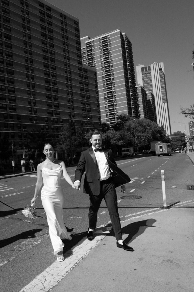 First look portraits in NYC by NYC wedding photographer