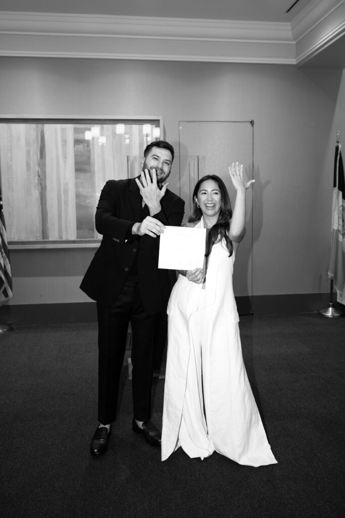 Nyc city hall elopement photoshoot by Brooklyn elopement photographer