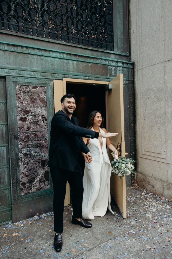 Elopement ceremony at NYC City Hall