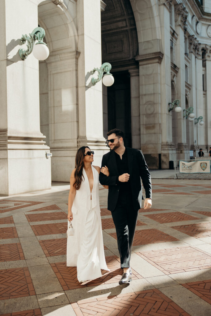 Nyc city hall elopement photoshoot by Brooklyn elopement photographer