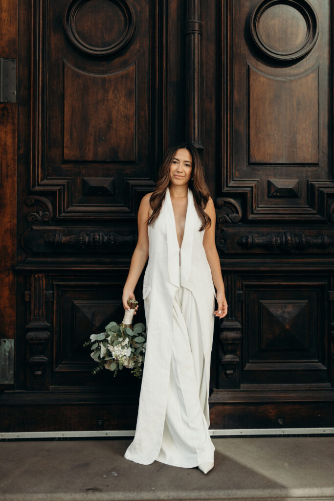 Bridal portraits at NYC City Hall