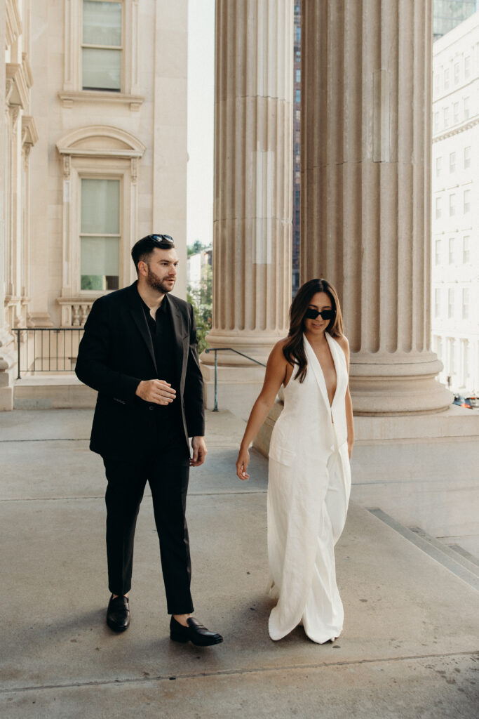 Nyc city hall elopement photoshoot by Brooklyn elopement photographer