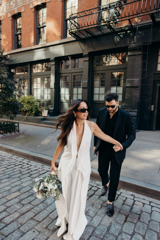 Nyc city hall elopement photoshoot by Brooklyn elopement photographer