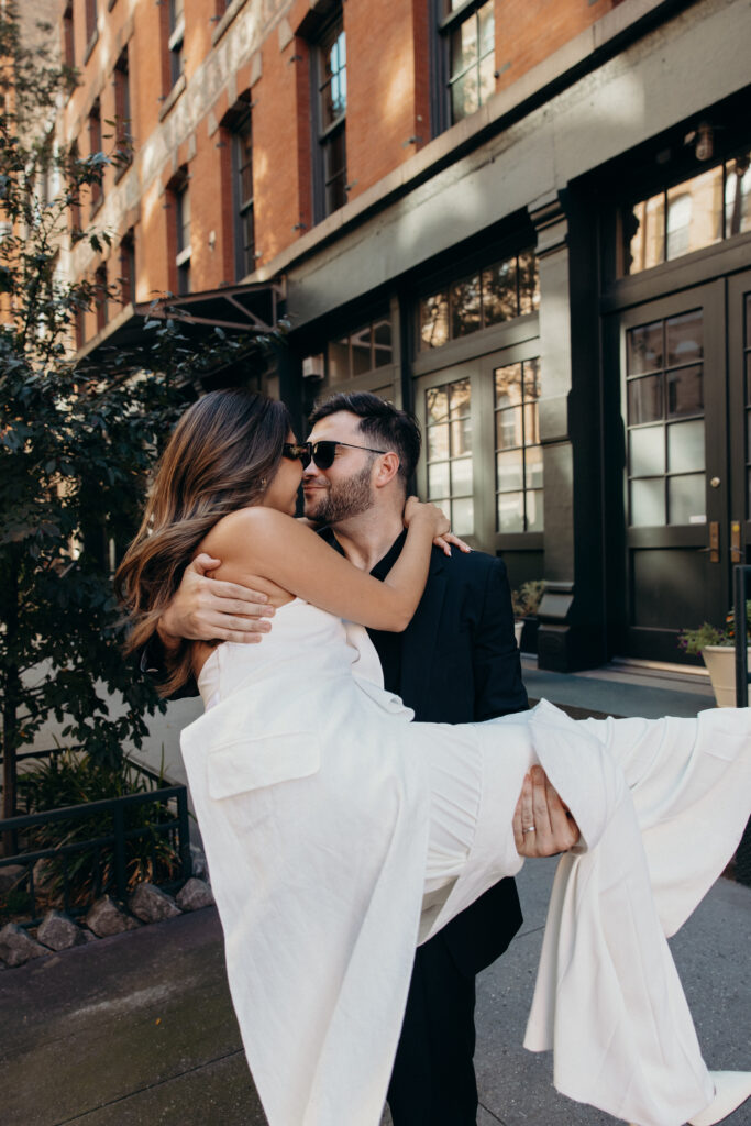 Nyc city hall elopement photoshoot by Brooklyn elopement photographer