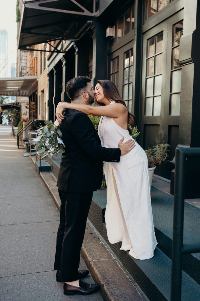Nyc city hall elopement photoshoot by Brooklyn elopement photographer