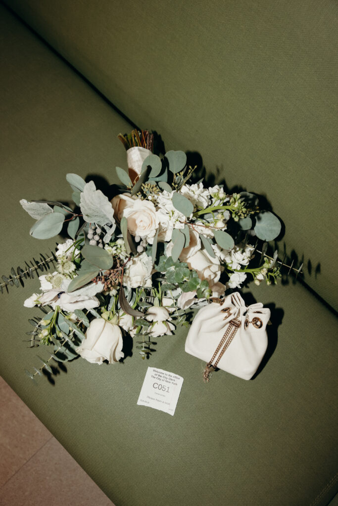 Elopement bouquet at nyc city hall