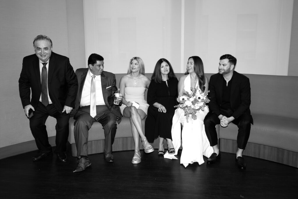Family photo at NYC City Hall elopement