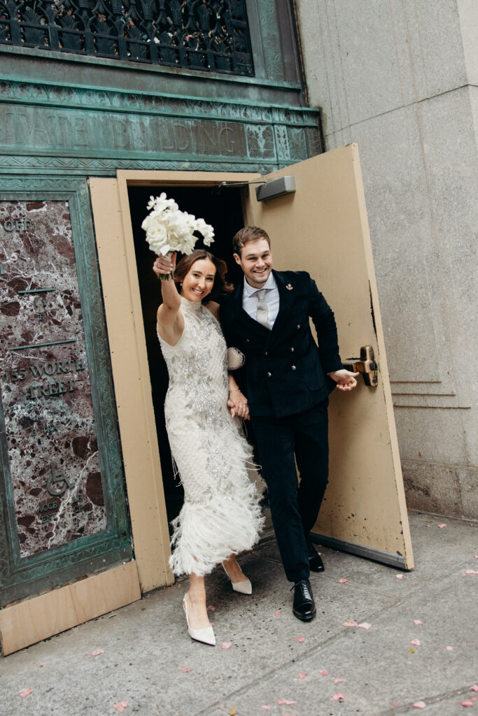 Elopement ceremony at NYC City Hall