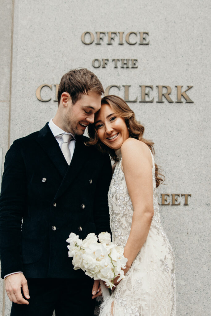 Nyc city hall elopement photoshoot by Brooklyn elopement photographer
