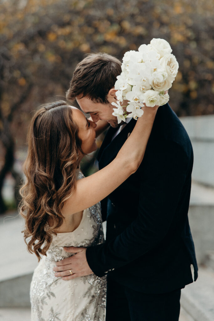 Nyc city hall elopement photoshoot by Brooklyn elopement photographer