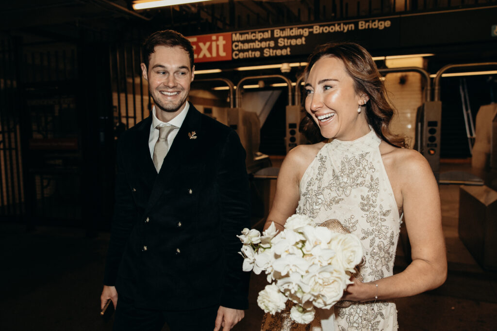 Nyc city hall elopement photoshoot by Brooklyn elopement photographer