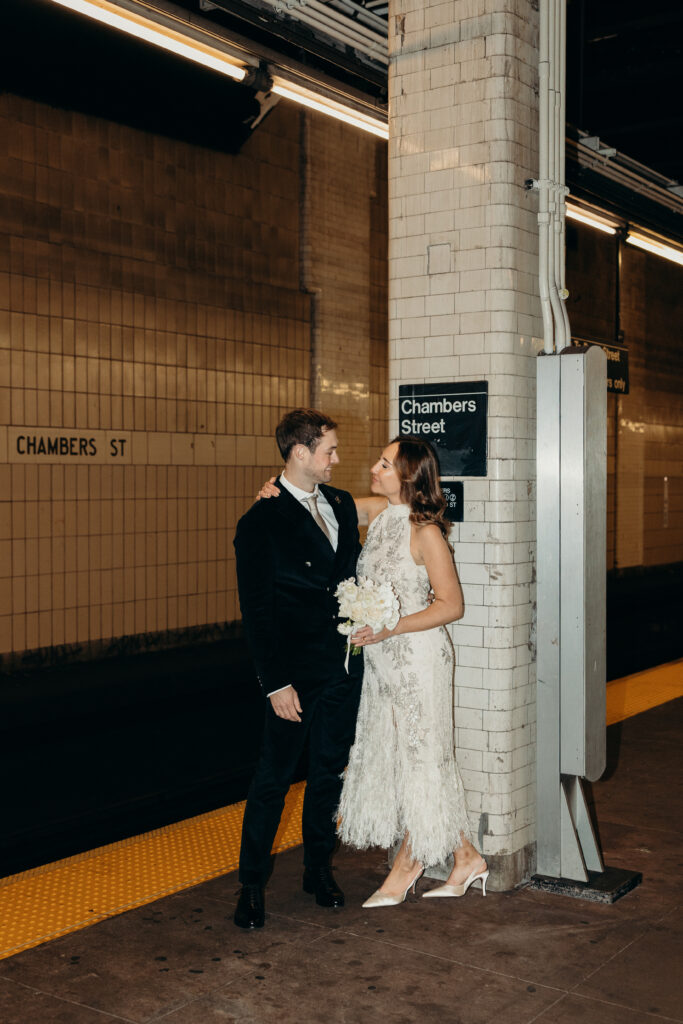 Nyc city hall elopement photoshoot by Brooklyn elopement photographer