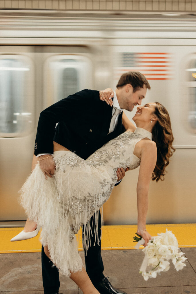 Nyc city hall elopement photoshoot by Brooklyn elopement photographer